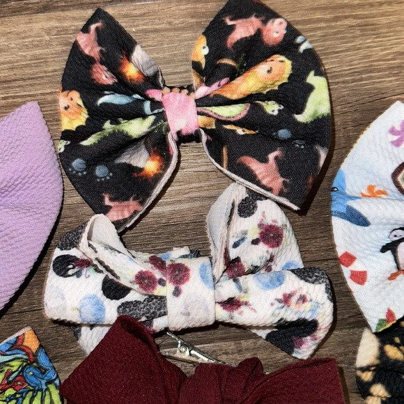 HANDMADE Lot of Boutique Bows 13 total - Picture 4 of 5